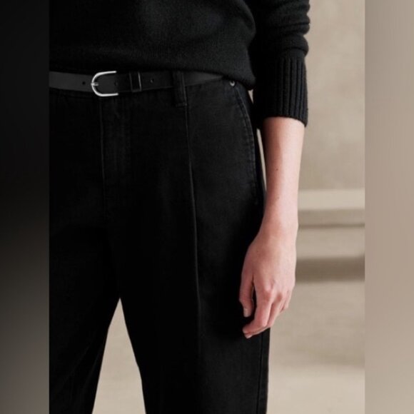 BANANA REPUBLIC Women's EUC‎ Luxe Mid-Rise Straight Pleated Jeans | Size 31/12 P - Picture 3 of 13